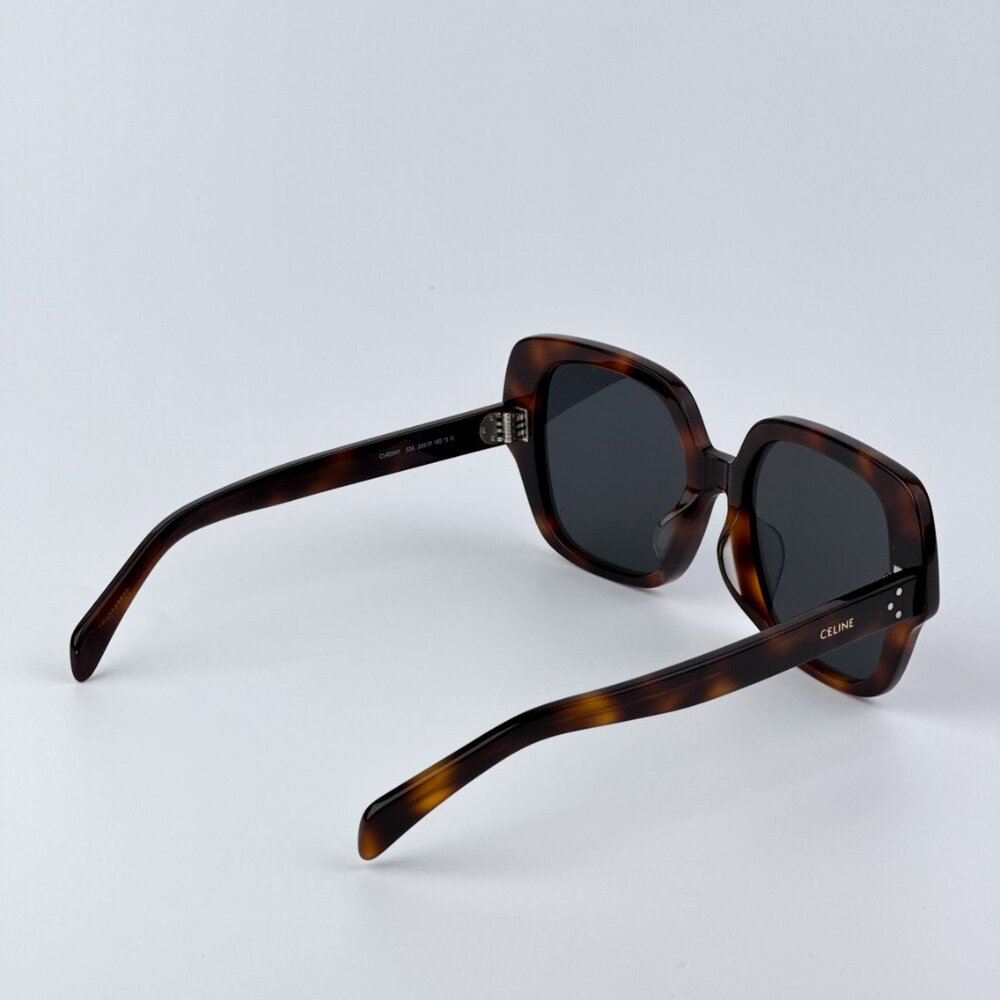 Celine 3 DOTS Women BRAND NEW Sunglasses Havana Smoke Geometric CL40241F 53A - Picture 6 of 11